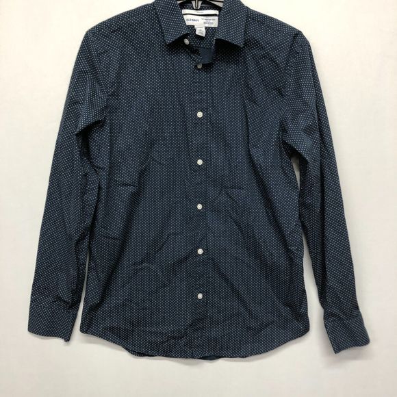 Old Navy Men Slim Fit Non-Iron Built In Flex Signature Shirt Size Medium M126 -1 - Picture 11 of 14